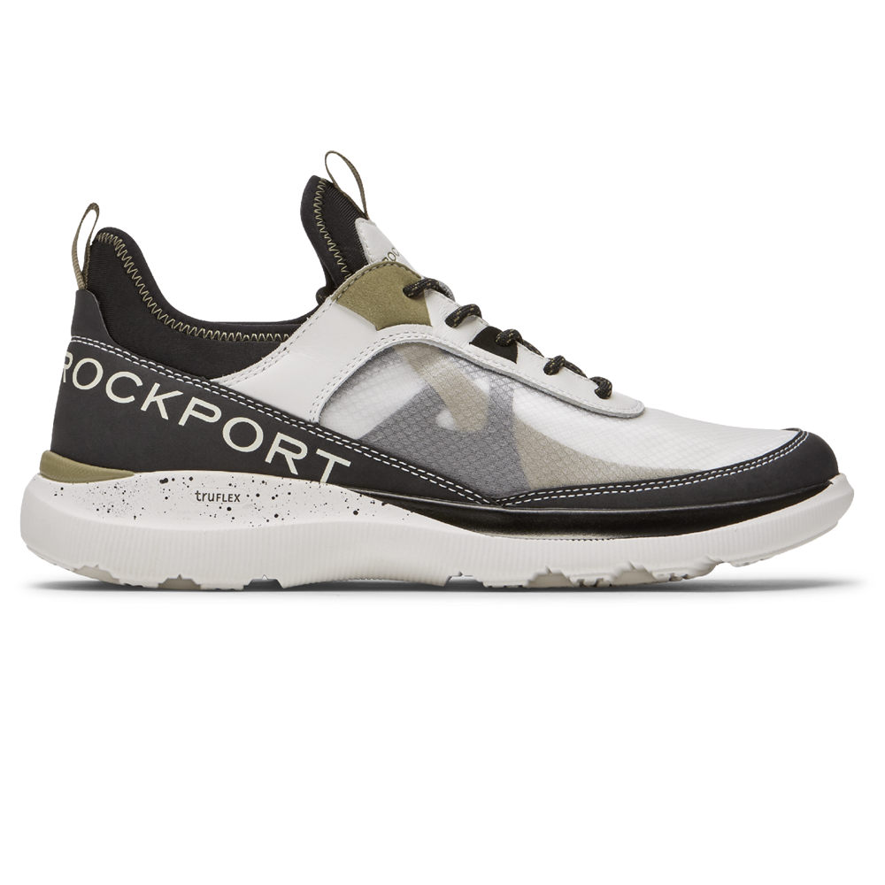 Rockport Sneakers For Mens White/Black - truFLEX Hybrid Mudguard Tie - UN2658197